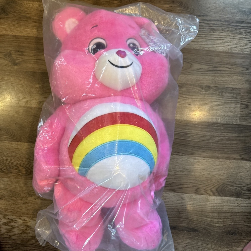 Care Bears Cheer Bear Here To Cheer  24" Jumbo Plush Toy New In Bag
